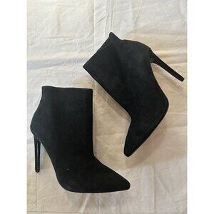RAYE Congo Boots Black Sued Leather Heels